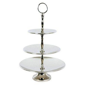 Metal Aluminium Nickle Plated Finished Decorative Round Shaped <b>Cake</b> <b>Stand</b> Dining Table Decorative Serving <b>Cake</b> <b>Stand</b> - Product Image 1