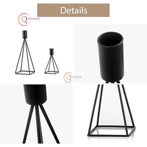 New Design Vintage Metal Candle Stand Home Decoration Metal Candle Stick Holder With <b>Black</b> Finishing Unique Candle Jar Supplies - Product Image 5