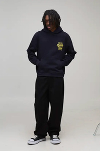 Sudadera con Capucha Azul Marino 2025, Informal, Holgada, de Punto, Talla Grande para Hombre, Transpirable, Bordada, con Estampado Digital, de Poliéster/Algodón - Product Image 4