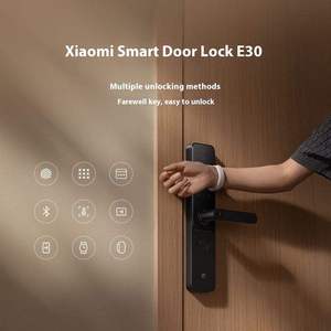 Serrure de porte intelligente originale Xiao mi E30 Star Black 9 modes de déverrouillage, empreinte digitale AI, noyau de serrure de classe C, NFC, Mi Home XMZNMST12LK - Product Image 2