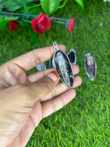 Natural Orthoceras Fossil <b>Crystal</b> Pendant Ancient Marine Fossil Gemstone Polished Wholesale Unisex pendant - Product Image 1