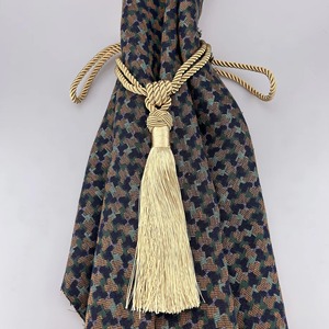 Living Room <b>Gold</b> Silk Fringe Big Tassel <b>Curtain</b> Tieback Elegant Home Decor Accessory for Windows and Interiors - Product Image 6