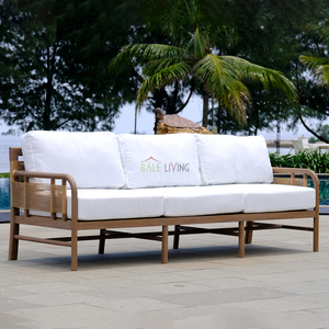 Bale Living Lisbon Outdoor <b>Sofa</b> Set with Deep Seating Modern Design <b>Waterproof</b> Wood Construction Indonesia Manufactured - Product Image 5