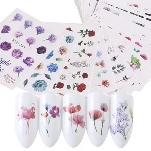 Custom Factory Price High Quality Professional New Fashion Beauty Design Decoration 3D DIY High Glossy Nails Arts Sticker