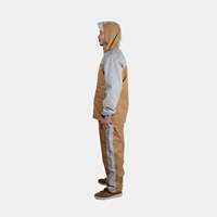 Ensemble de vêtements d'extérieur pour homme, imperméable en gris/marron résistant, tailles M/L