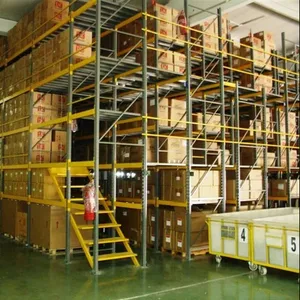 工业多层金属和钢货架系统多层夹层储物货架