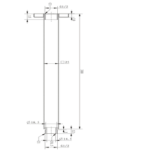 Bras de douche chromé avec fixation standard fixe Ensemble de matériel de bain comprenant une extension de pommeau de douche - Product Image 2
