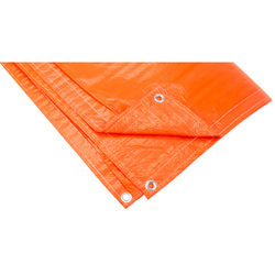 Bâche de protection extérieure orange imperméable en PE renforcé de qualité supérieure pour entrepôt - Product Image 6