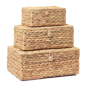 กล่องเก็บของสานจากผักตบชวา กล่องรักษ์โลก ขายส่ง กล่องจัดระเบียบบ้าน - Product Image 4