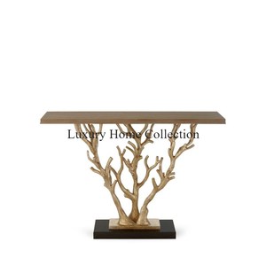 Mesa de consola y lado de metal con textura de diseñador de mosaico con diseño único, suministros chapados brillantes hechos a mano con aspecto atractivo - Product Image 5