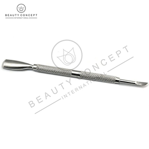 Pousse-cuticules à double face Outil en forme de cuillère en acier inoxydable à bord tranchant Outil de soin des ongles à double extrémité écologique - Product Image 6