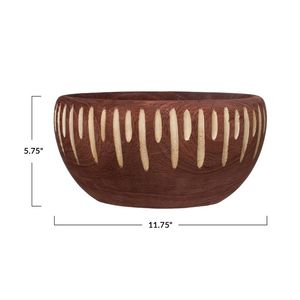 Decorative Natural Mango Wood Salad Bowl Stylish Handmade Eco-Friendly Party Dining <b>Table</b> Gift - Product Image 4