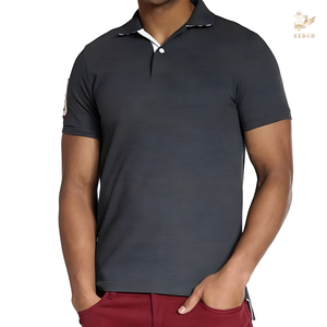 Polo à manches courtes de la meilleure qualité pour hommes, coupe ajustée, décontracté, été, mode OEM BD, vente en gros de couleurs contrastées avec motif uni - Product Image 1