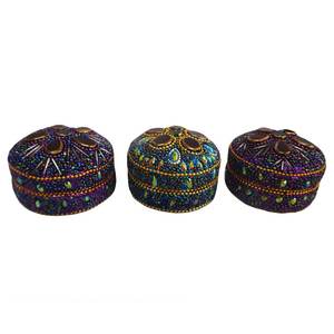 Handmade High Quality Lac Beaded Material Vanity and Storage <b>Organiser</b> <b>Pill</b> <b>Box</b> and Table Storage Jewellery Boxes - Product Image 2