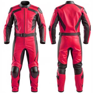 Costume de moto personnalisé pour hommes de qualité supérieure en cuir véritable combinaison d'équitation de vélo de sport coupe-vent extérieur - Product Image 1