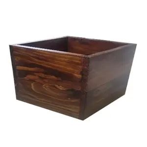最佳产品提供高品质木质小木箱，天然木质彩色，用于储存和种植