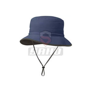 Chapeau de seau de protection solaire réversible de créateur Logo personnalisé imprimé Mode d'été décontractée Style rayé Vente en gros - Product Image 6