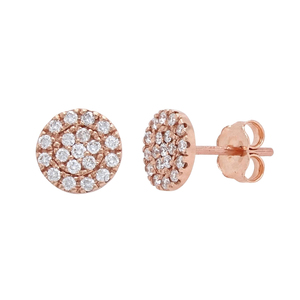 Women's Luxury Flower Pattern Lab Grown Diamond Stud <b>Earrings</b> IGI Certified 14K Rose Gold Cute Style Wedding Christian <b>Fine</b> - Product Image 3