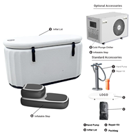 ICEGALAX Portable pliant gonflage glace baignoire froid plongeant thérapie traitement baignoire pour athlètes récupération musculaire baignoire blanche