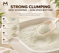 Litière pour chat en amidon de manioc 3s, forte absorption, biodégradable, sans poussière, contrôle des odeurs, OEM/ODM, très absorbante, directement de l'usine