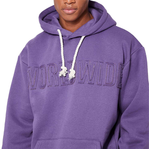 Sudaderas con capucha de mezcla de algodón básicas transpirables para hombre, sudaderas con logotipo en relieve personalizado de Pakistán, teñido liso - Product Image 2