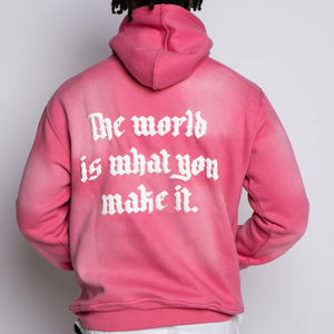 Sudaderas personalizadas de lavado ácido Vintage con cremallera completa lavado de piedra desgastada sudaderas con capucha de gran tamaño para hombre Sudadera con capucha de gran tamaño - Product Image 2