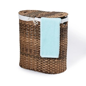 Cesta ovalada de plástico imitación ratán, cesta de almacenamiento hecha a mano, venta al por mayor, ecológica, hecha en Vietnam - Product Image 3