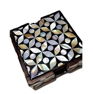 Sous-verre de thé de table dernière conception en bois de hêtre avec nacre incrustée l'élégant est sur votre table Sous-verres en pierre - Product Image 3