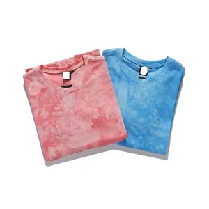 2025 Fábrica al por mayor Hombres Casual Hip Hop 100% Camiseta de algodón Último diseño Cortar y coser Tie Dye Camiseta - Product Image 2