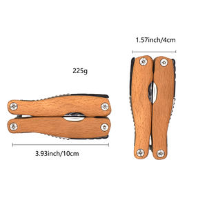 Multiutensile 15 in 1 per Campeggio e Sopravvivenza, Pinze Multifunzione Portatili con Manico in Legno - Product Image 3