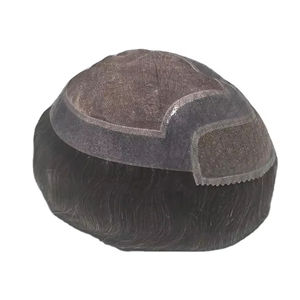 Peluca de Cabello Humano 100% con Frente de Encaje Mono, Parches de Tupé, Prótesis Capilar Taz, Alta Calidad BD - Product Image 5