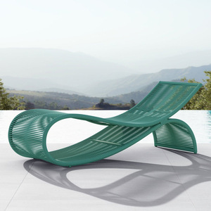 Tumbona de aluminio moderna de alta gama para exteriores, ligera, con impresión de marca personalizada, para balcón, parque o uso institucional. - Product Image 2