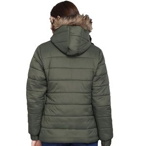 <b>Women</b> Winter Hooded Puffer <b>Jacket</b> <b>Lightweight</b> Quilted Warm Coat Custom Logo Fashion Outerwear OEM Wholesale Factory Supply - Product Image 3