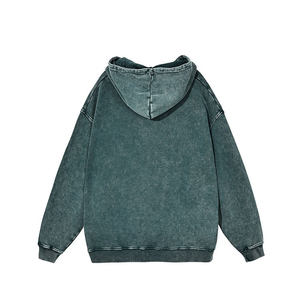 La mayoría de los básicos de moda Hombres Acid Wash Hoodies transpirable 100% algodón mezclado con su logotipo Acid Wash Hoodies como demanda personalizada - Product Image 2