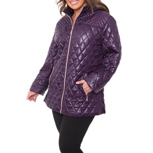 Chaqueta acolchada cálida para mujer, venta al por mayor, chaqueta acolchada alternativa de plumón OEM para mujer con carcasa de poliéster impermeable - Product Image 5