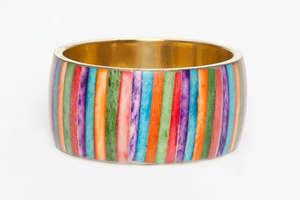 Bracelet traditionnel en laiton et nacre plaqué or fait à la main pour femmes, accessoires de bijoux - Product Image 4