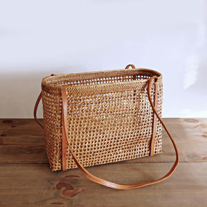 Latest design large capacity tote bag functional rattan totes great deal women purse handbag - Product Image 2