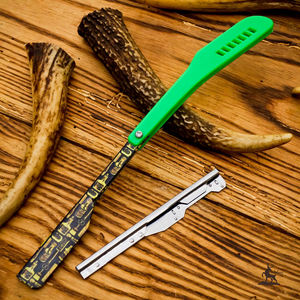 Maquinilla de afeitar recta de acero inoxidable de hoja única compatible con OEM personalizada para afeitado facial y corporal - Product Image 2