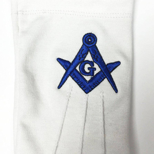 Guantes masónicos personalizados Master Mason Blue Lodge Guantes con bordado de Pakistán Masonic Regalia Guantes Fabricante Proveedor - Product Image 4
