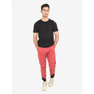 Pantalon de jogging sportif MAXEO tendance, léger, en tissu éponge confortable, pour l'extérieur, avec logo personnalisable, taille XL, couleur unie, bande latérale, fermeture éclair - Product Image 1