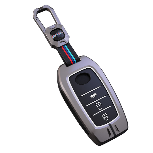 Custom Cars Accessories Leather Metal Car Protector Key Case Cover for Toyota Sedan Toyotaavalon Key Case Shell