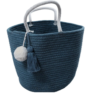 Artículo decorativo para el hogar más vendido, maceta de mimbre de algas marinas hecha de algodón, cesta de lavandería, caña de yute, artículo de artesanía india Wiwin - Product Image 1