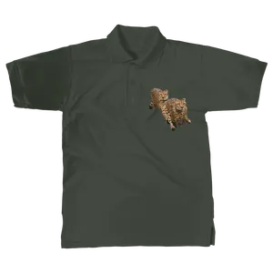 Polo classique pour adulte Cheetah Brothers 100% Coton Respirant Infroissable Brodé Couleurs foncées Uni XL 4XL Haute Qualité - Product Image 6