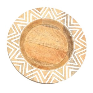 จานชาร์จไม้ทำด้วยมือขนาด13" - Product Image 4