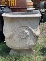 VIETNAM GÉANT FAIT À LA MAIN ANCIENNE ROUILLE ATLANTIS POTS DE JARDIN PLANTEURS VASES EN CÉRAMIQUE POTERIE EXTRA LARGE POUR L'EXTÉRIEUR