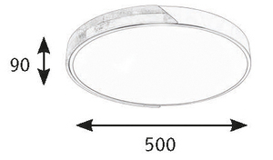 Plafoniera a LED Norvegia, regolabile in tonalità e intensità, 72W 5400Lm (Jueric 10281) - Product Image 4