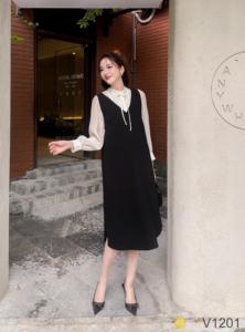 Custom Designed Minimalist <b>Maternity</b> Dress High Elasticity Breathable Wool V1201 Good Absorbency for Pregnant Women ODM <b>Supply</b> - Product Image 6