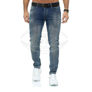 Pantalones Vaqueros de Hombre, Corte Recto, Cintura Media, Casuales, 100% Algodón, Secado Rápido, Ligeros, Lavado Claro, para Invierno, Uso Diario, Viajes - Product Image 1