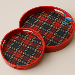 Plateau laqué à motif imprimé brillant de qualité supérieure, style design moderne pour la décoration de Noël - Product Image 5