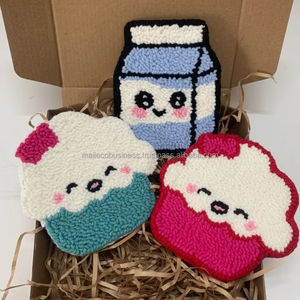 Venta al por mayor hecho a mano punzón aguja posavasos Idea de regalo taza alfombra esteras y almohadillas - Product Image 1